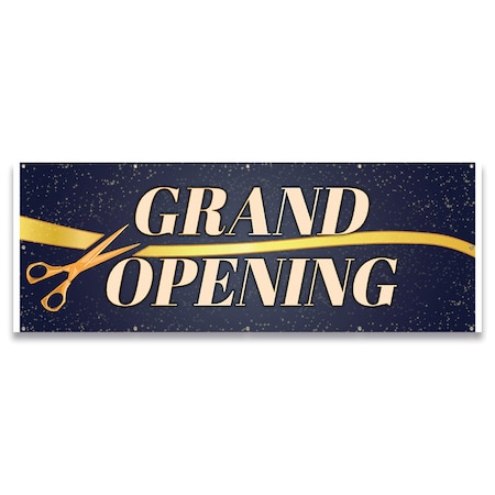 Signmission Grand Opening Banner Concession Stand Food Truck Single Sided B-120-30075